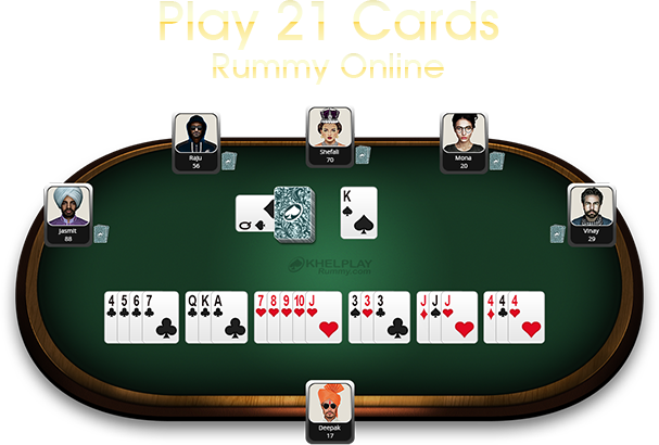 21 Cards Rummy Online Game Table - KhelPlay Rummy