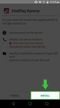 Step 4 - Install KhelPlay Rummy App